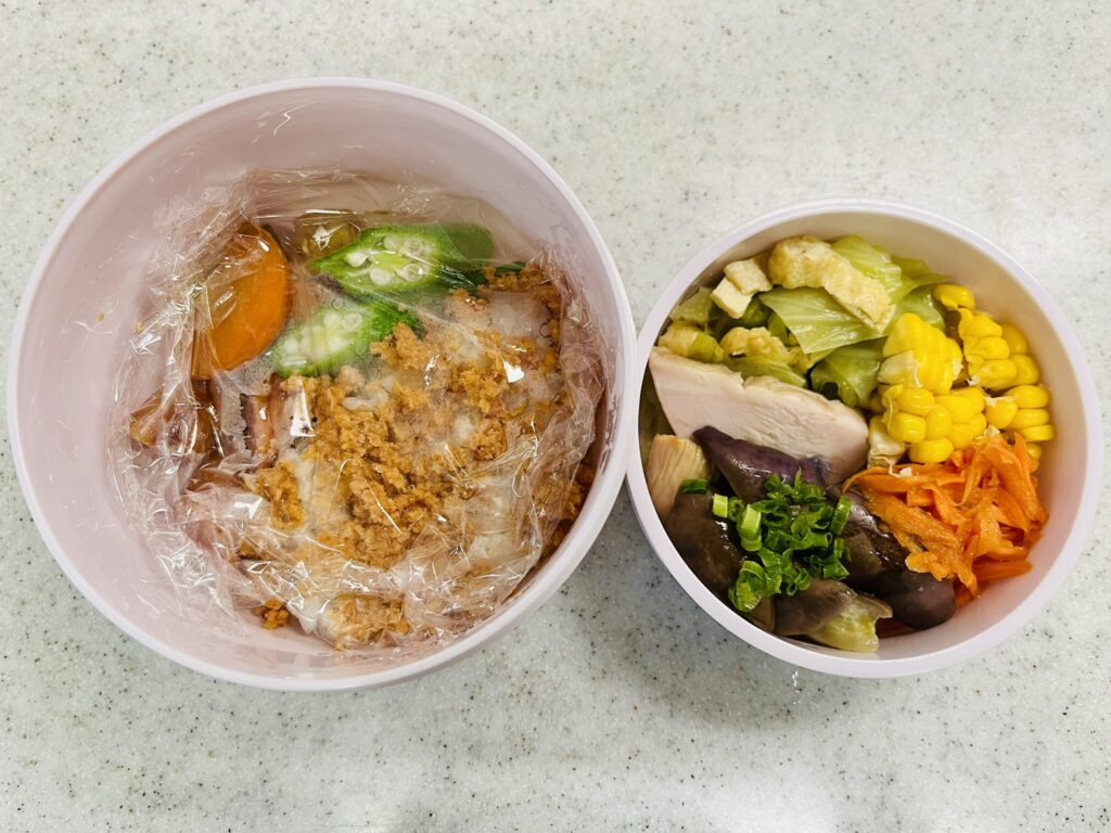 キャベツと油揚げの煮びたしをお弁当のおかずに