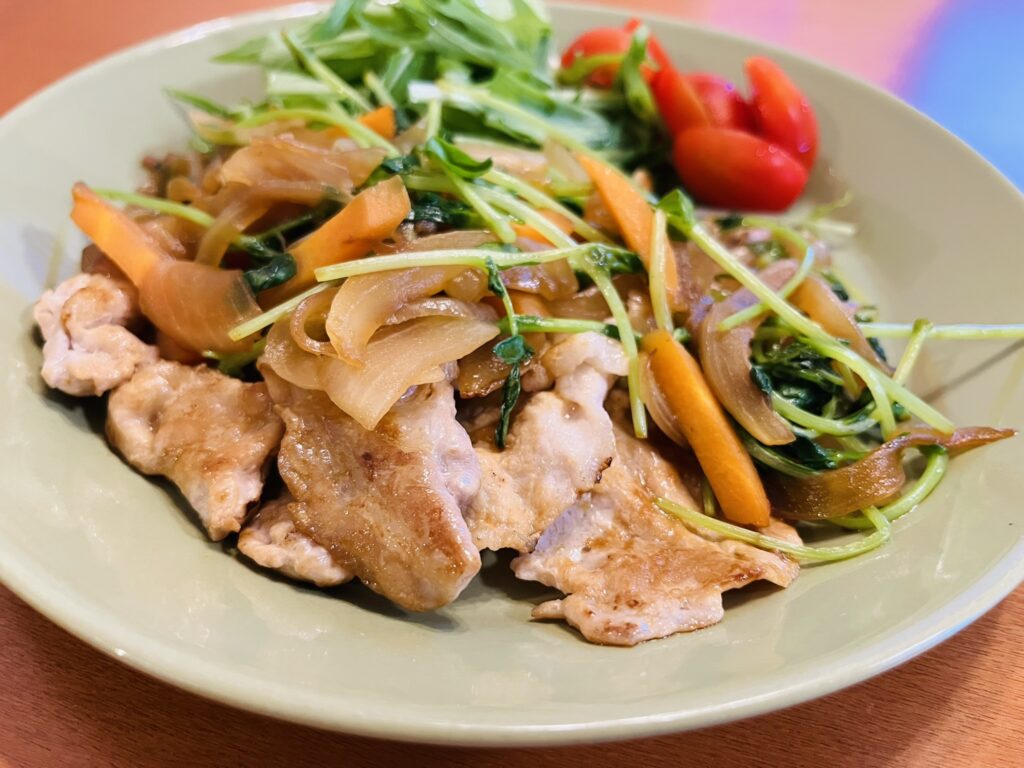 コストコカナダ産三元豚ロースしゃぶしゃぶ肉を使った生姜焼き