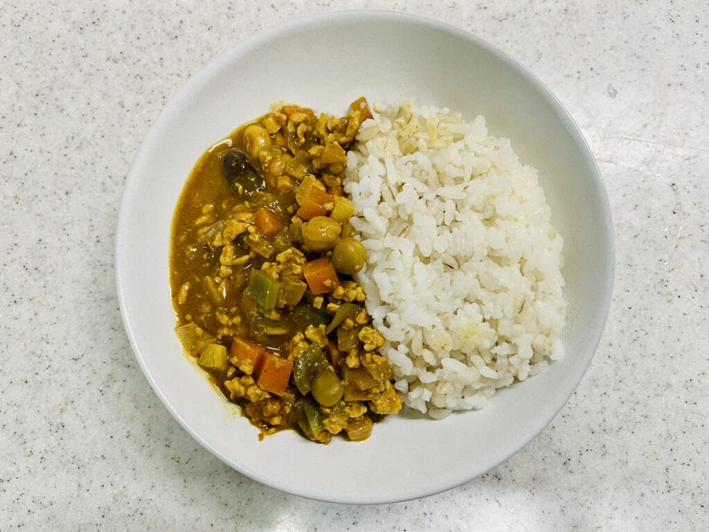さくらどり挽肉を使ったジンジャーキーマカレー