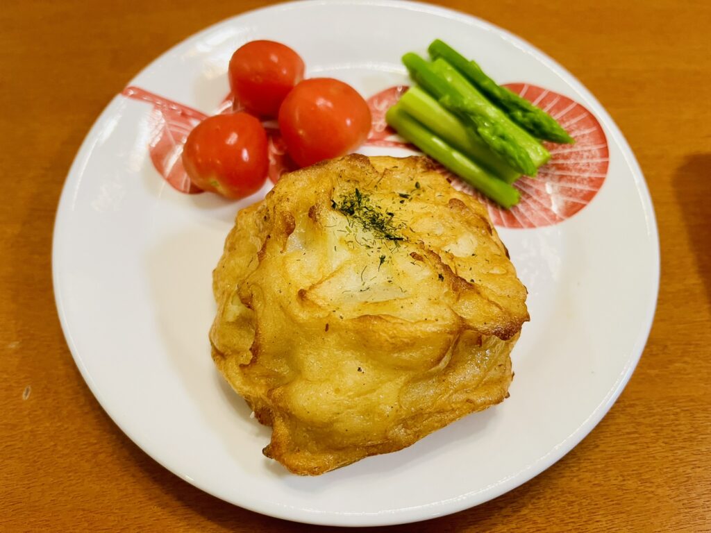 まる天のi一番人気メニューじゃがバター天