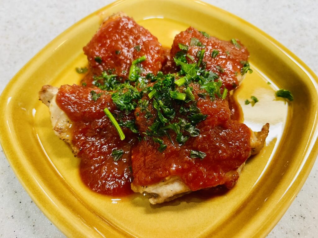 チキンのトマト煮風　時短料理かつ節約料理