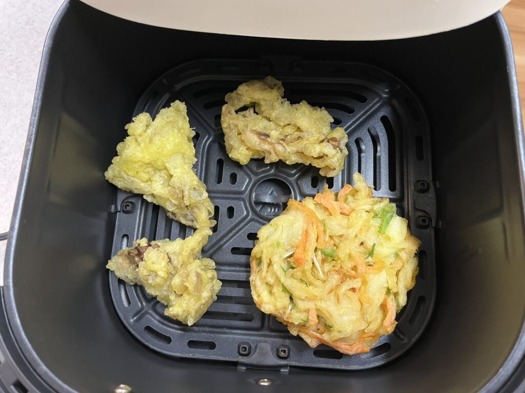 ノンフライヤーCOSORIで天ぷらを温める前