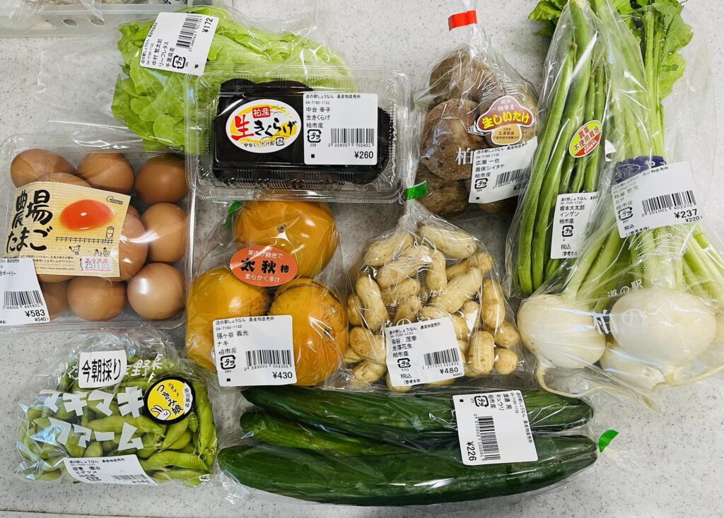 道の駅しょうなん直売所の野菜と果物と卵　新鮮で長持ち