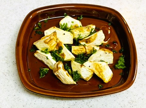 ノンフライヤーで焼き野菜_カブも美味しい