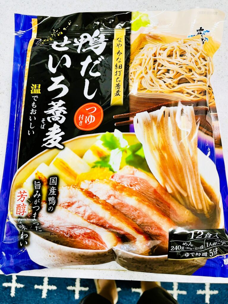 コストコ鴨だしせいろ蕎麦の外観。コスパ良し時短料理に便利