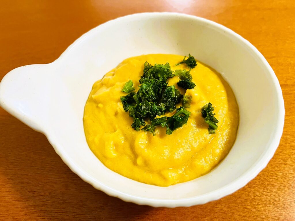 コストコあわたまオニオンスープで作ったポタージュ。フランス料理のスープのよう