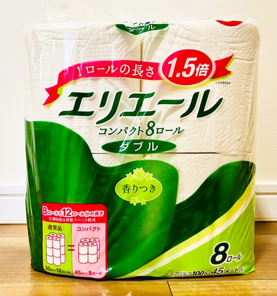 スーパーでよく見かけるエリエール1.5倍巻きダブル