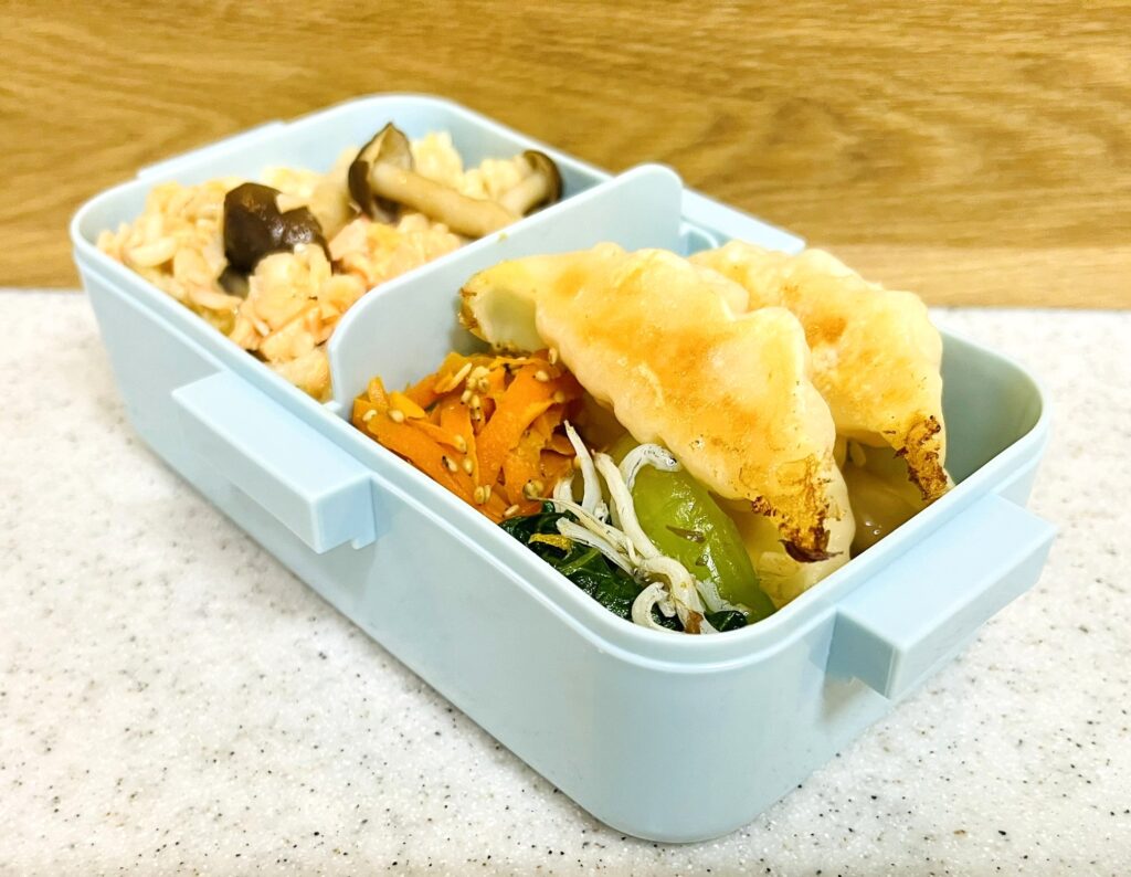 コストコ冷凍えび餃子のアレンジ。お弁当に入れる