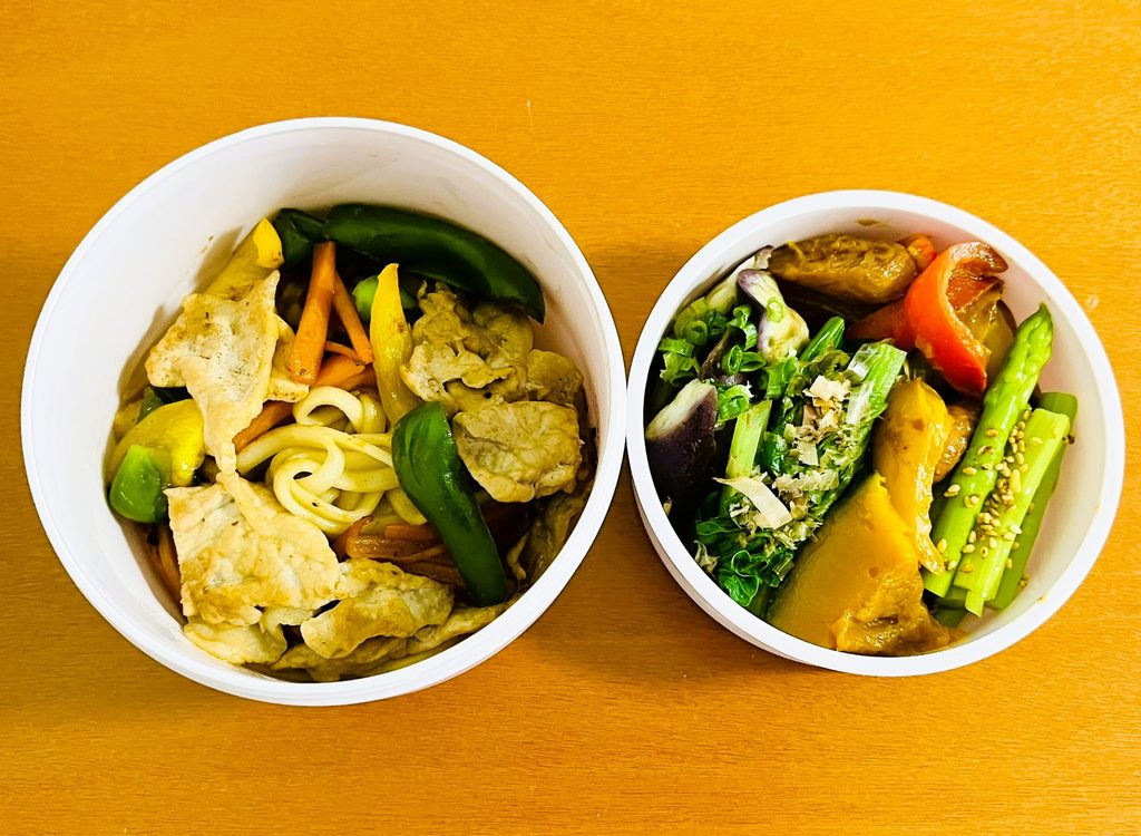 コストコ三元豚ロースしゃぶしゃぶ肉を使った焼きうどん弁当